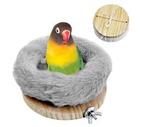 Hamiledyi Bird Soft Nest for Cage Plush Parrot Hammock Breeding Bird House Bird Bed for Parakeet Lovebird Cockatoos Conure Canary Finch Quaker(Small)