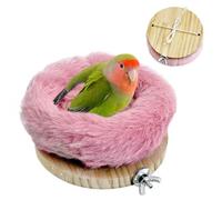 Hamiledyi Bird Soft Nest for Cage Plush Parrot Hammock Breeding Bird House Bird Bed for Parakeet Lovebird Cockatoos Conure Canary Finch Quaker(Pink)