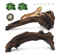 Hamiledyi Driftwood for Reptile Tank 7.87-11.81" Natural Bearded Dragon Wood Snake Climbing Branch Decor Assorted Driftwood Terrarium Accessories for Ball Python Gecko Lizard Chameleon Iguana (5PCS)