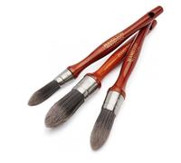 Hamilton 3 Pack Clean Edge Synthetic Firm Bristle Sash Paint Brush Set