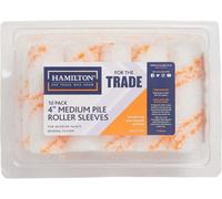 Hamilton 4"(100mm) Medium Pile Rollers Sleeves For Interior Paints Pack Of 10