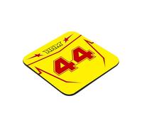 Hamilton #44 Helmet Drinks Coaster - One Premium Bar Mat - Formula Racing - Lewis Fan Gifts - Home & Office Decor