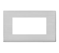 Hamilton 7G24EURO4 EuroFix Hartland G2 Screwless 4 Aperture Euro Plate 100x50mm - Satin Stainless