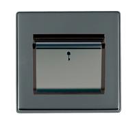 Hamilton 7G28C11BK-B Hartland G2 Screwless 1G 10A 6AX Hotel Card Switch with LED - Black Nickel, Black Insert