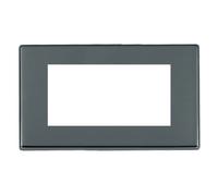 Hamilton 7G28EURO4 EuroFix Hartland G2 Screwless 4 Aperture Euro Plate 100x50mm - Black Nickel