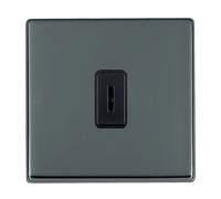 Hamilton 7G28RRTBK-B Hartland G2 Screwless 10AX Push To Make/Push to Break Retractive Plate Switch - Black Nickel, Black Insert