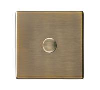 Hamilton 7G291XLEDITB100 Hartland G2 Screwless 1G 100W 2 Way LED Push On/Off Rotary Dimmer Switch - Antique Brass