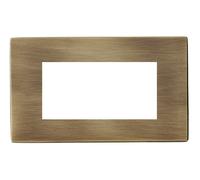 Hamilton 7G29EURO4 EuroFix Hartland G2 Screwless 4 Aperture Euro Plate 100x50mm - Antique Brass