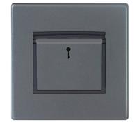 Hamilton 7G2AC11GA-QG Hartland G2 Screwless 1G 10A 6AX Hotel Card Switch with LED - Anthra Gray, Quartz Grey Insert
