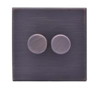 Hamilton 7G2EB2XLEDITB100 Hartland G2 Screwless 2G 100W 2 Way LED Push On/Off Rotary Dimmer Switch - Etrium Bronze