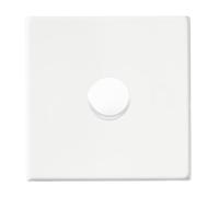 Hamilton 7G2MW1XLEDITB250 Hartland G2 Screwless 1G 250W 2 Way LED Push On/Off Rotary Dimmer Switch - Matt White