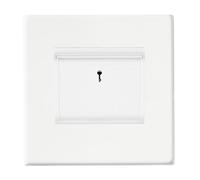 Hamilton 7G2MWC11WH-W Hartland G2 Screwless 1G 10A 6AX Hotel Card Switch with LED - Matt White, White Insert
