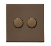 Hamilton 7G2RB2XLEDITB250 Hartland G2 Screwless 2G 250W 2 Way LED Push On/Off Rotary Dimmer Switch - Richmond Bronze