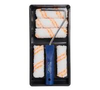 Hamilton 7pc Medium Pile Paint Roller Set - 4" Rollers with Tray for Walls, Ceilings & DIY Jobs
