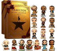 Hamilton Advent Calendar 2025, 24 Day Gold Foil Illustrations, 24 PCS 2D Acrylic Character Collectibles from the Musical | Themed Ornaments for Theater Lovers (2)