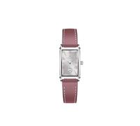 Hamilton American Classic Ardmore Swiss Quartz Watch 18.7mm x 27mm, Silver Dial, Pink Leather Strap (Model: H11221814), Silver, Classic