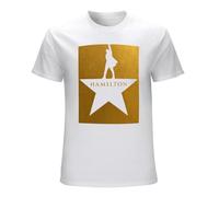 Hamilton American Musical Men's Cotton Fashion Performance Basic Short Sleeve t-Shirt Size XXL White