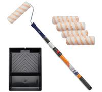 Hamilton Arizona Medium Pile Emulsion Paint Roller Set 9" & Extension Pole (8 Piece)