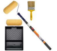 Hamilton Arkansas For The Trade 9 Inch Outdoor Masonry Set With Tray, Brush & Extension Pole (6 Piece)