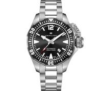 Hamilton Silver Mens Analogue Watch Khaki Navy Frogman H77605135