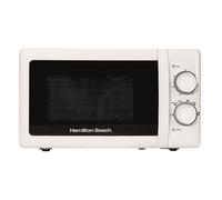 Hamilton Beach 20L Manual White Microwave With Stainless Steel Cavity Hamilton Beach White