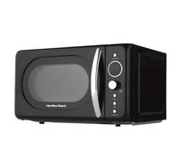 Hamilton Beach Microwave, 20L, 700W, Retro, Digital LED Display, 8 Pre-set Programs, Express Cooking, Weight Defrost, 60 Min Timer, Child Lock, Compact Design, Black - HB70H20B