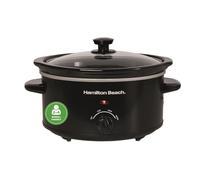 Hamilton Beach 3.5L Comfort Cook Slow Cooker, 160W Energy-Efficient Design, Removable Oven-Safe Ceramic Bowl, 3 Heat Settings, Compact for 2-4 People, Easy Clean, Black - HBSC040B