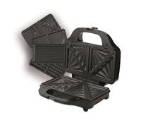 Hamilton Beach 4-in-1 Sandwich Toaster, Deep Fill, Waffle, Panini & Omelette Maker, Removable Non-Stick Plates, Cool-Touch Handle, Dishwasher Safe Parts, Indicator Lights, 900W, Black - HBSLS2002