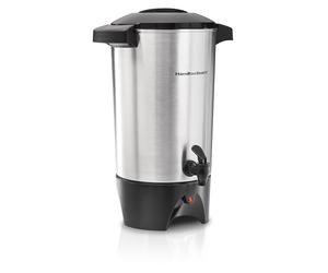 Hamilton Beach 45 Cup Coffee Urn and Hot Beverage Dispenser, Silver