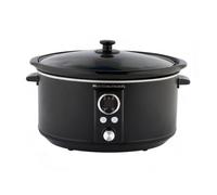 Hamilton Beach Slow Cooker, Digital, 6.5 litres, 320W, Family-Sized, Makes 8+ Portions, 3 Heat Settings, Removable, Dishwasher Safe Ceramic Bowl, Black - HBCDE650BLK