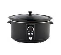 Hamilton Beach Slow Cooker, Digital, 6.5 litres, 320W, Family-Sized, Makes 8+ Portions, 3 Heat Settings, Removable, Dishwasher Safe Ceramic Bowl, Black - HBCDE650BLK