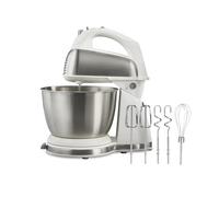 Hamilton Beach Classic Stand and Hand Mixer, 4 Quarts, 6 Speeds with QuickBurst, Bowl Rest, 290 Watts Peak Power, White (64655)