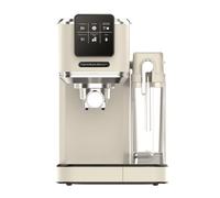 Hamilton Beach Espresso Coffee Machine, BaristaPro+ 8-in-1, Compact Stainless Steel, LCD Touch Screen Control, Integrated Milk Frother, 20-Bar Pressure & Fast Heat, Hot & Iced Coffee, Cream - HBC7210C