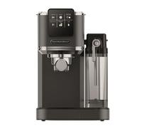 Hamilton Beach Espresso Coffee Machine, BaristaPro+ 8-in-1, Compact Stainless Steel, LCD Touch Screen Control, Integrated Milk Frother, 20-Bar Pressure & Fast Heat, Hot & Iced Coffee, Black - HBC7210B
