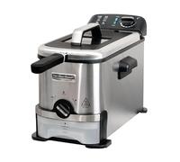 Hamilton Beach Deep Fat Fryer, PureFry, Professional 3L, Oil Filtration System, Oil Storage Box, Stainless Steel, Cool-Touch Handles, Adjustable Temperature, Dishwasher Safe Parts, Silver - HB189PDF