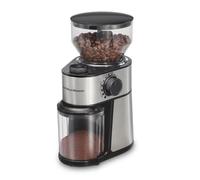 Hamilton Beach Electric Burr Coffee Grinder with Large 16oz Hopper and 18 Settings for 2-14 Cups, Stainless Steel (80385)