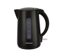 Hamilton Beach Electric Kettle, 1.7L Rapid Boil, Essential, 3000W, Water Indicator Window, Button Release Lid, Boil-Dry Protection, Illuminated Switch, Auto Shut-Off, Plastic, Black - HBK1301B