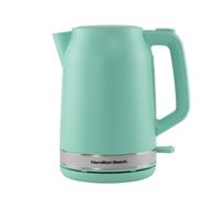 Hamilton Beach Electric Kettle, Ella, 1.7L, Boil Dry Protection, Auto Shut Off, Detachable Filter, Lift & Grip Handle, Push Button Lid, Water Level Window, UK Strix Technology, Matte Mint - HBK3045MM