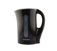 Hamilton Beach Electric Kettle, Essential, Plastic, 1.7L, Boil Dry Protection, Detachable Filter, Ergonomic Design, Pull Lid, Makes 7 Cups, Auto Shut Off, Water Level Window - HB1107B, Black
