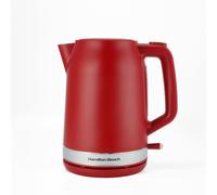 Hamilton Beach Electric Kettle, Ella, 1.7L, Boil Dry Protection, Auto Shut Off, Detachable Filter, Lift & Grip Handle, Push Button Lid, Water Level Window, UK Strix Technology, Matte Red - HBK3045MR