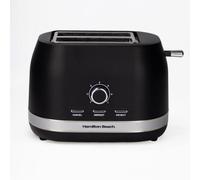 Hamilton Beach Toaster 2 Slice, Ella, 800W, Wide Slots, 7 Variable Browning Levels, Defrost, Cancel & Reheat Settings, Removable Crumb Tray, Integrated Cord Storage, Matte Black - HBT1322MB