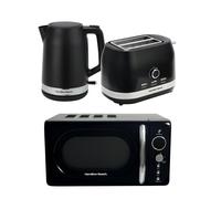 Kettle, Toaster & Microwave Set, Ella Collection by Hamilton Beach, Black