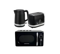 HAMILTON BEACH Ella Compact Solo Microwave, Electric Kettle & 2-Slice Toaster Set - Black
