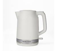 Hamilton Beach Electric Kettle, Ella, 1.7L, Boil Dry Protection, Auto Shut Off, Detachable Filter, Lift & Grip Handle, Push Button Lid, Water Level Window, UK Strix Technology, Matte White - HBK3045MW
