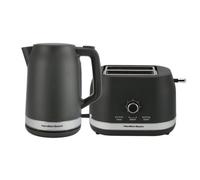 Hamilton Beach Kettle and Toaster Set, Ella, 1.7L Kettle, 2 Slice Toaster, Boil Dry Protection, Removable Filter, 7 Browning Levels, Removable Crumb Tray, Charcoal - HBELLAMCH