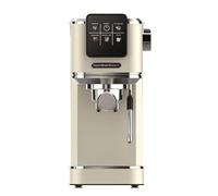 Hamilton Beach Espresso Coffee Machine, BaristaPro 5-in-1, Compact Stainless Steel, LCD Touch Screen Control, Steam Milk Frother, 20-Bar Pressure & Fast Heat, Hot & Iced Coffee, Cream - HBC5210C