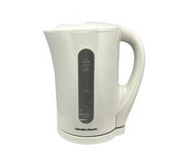 Hamilton Beach Essential Plastic Electric Kettle, 1.7L, Boil Dry Protection, Detachable Filter, Ergonomic Design, Pull Lid, Makes 7 Cups, Auto Shut Off, Water Level Window - HB1107C, Cream