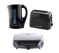 Hamilton Beach Essentials Kettle, 2 Slice Toaster & Sandwich Toaster Set - Black Hamilton Beach Black