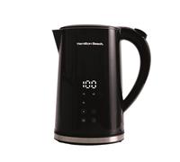 Hamilton Beach Electric Kettle, Digital Temperature Control, FlexiControl, 1.7L, Cool Touch Exterior, Fast Boil, Auto Shut Off, Built-In Filter, Overheat Protection, 2200W, Black - HBK001B