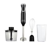 Hamilton Beach 4-in-1 Hand Blender Set, Versatile Functionality, Turbo Boost, Durable, Ergonomic Design, 4 Attachments, Multi-Functional - HB5023-GS, Black